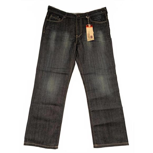 Ecko Unltd Men's Dark Wash Baggy Wide Leg Jeans Vintage Deadstock 38x32 - Picture 1 of 15